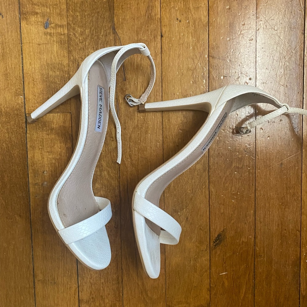 Steve Madden white heels